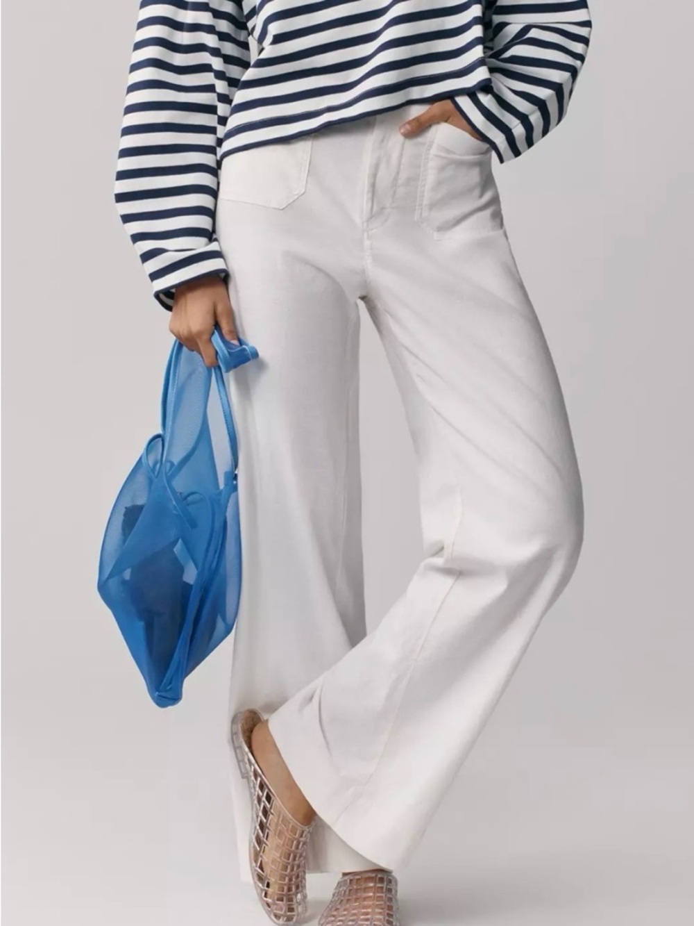 Maeve Collete Anthropologie Wide-Leg Pants in White  Women’s  Size 25